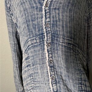 ‘We The Free’ soft cotton denim Button Down Top